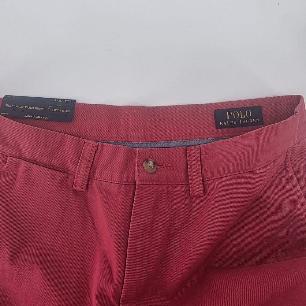 NWT Polo Ralph Lauren Classic Fit 9 Inch Chino Shorts Mens 29 Nantucket Red - Picture 4 of 7